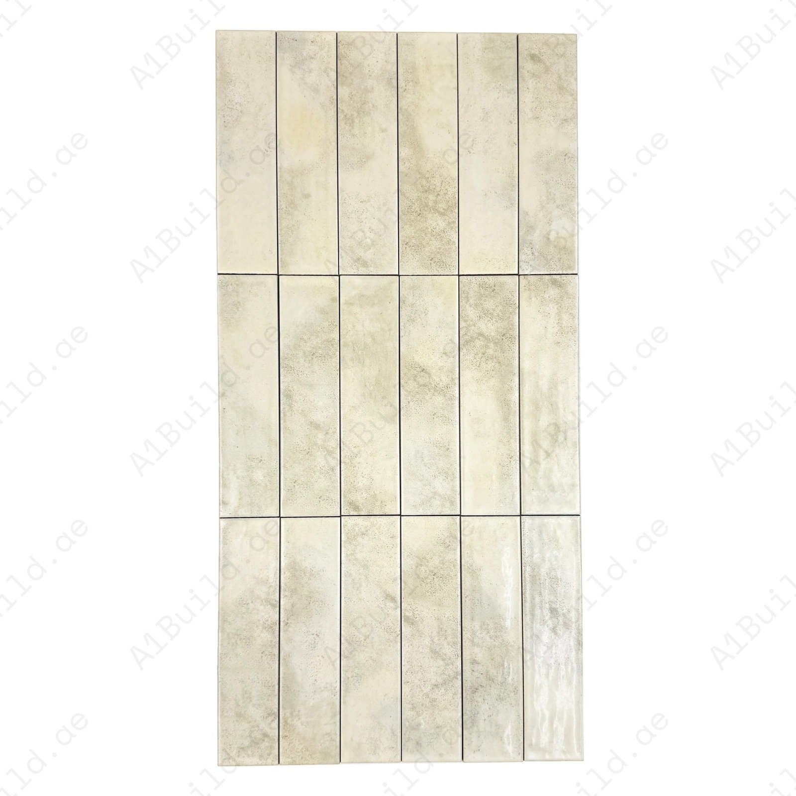 Off White & light Grey Semimatte Porcelain Artisanal Tile