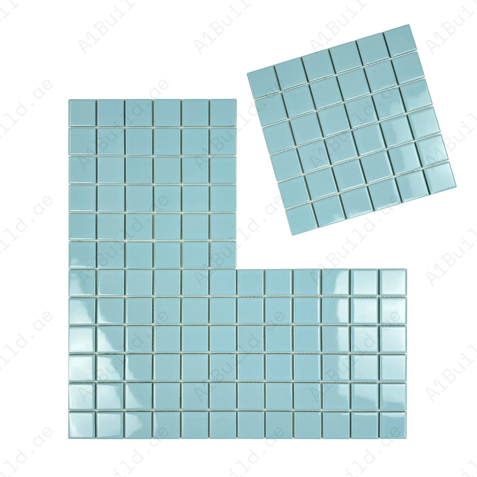 Azure Harmony Baby Blue Ordinary Glazed Porcelain Mosaic - Image 2