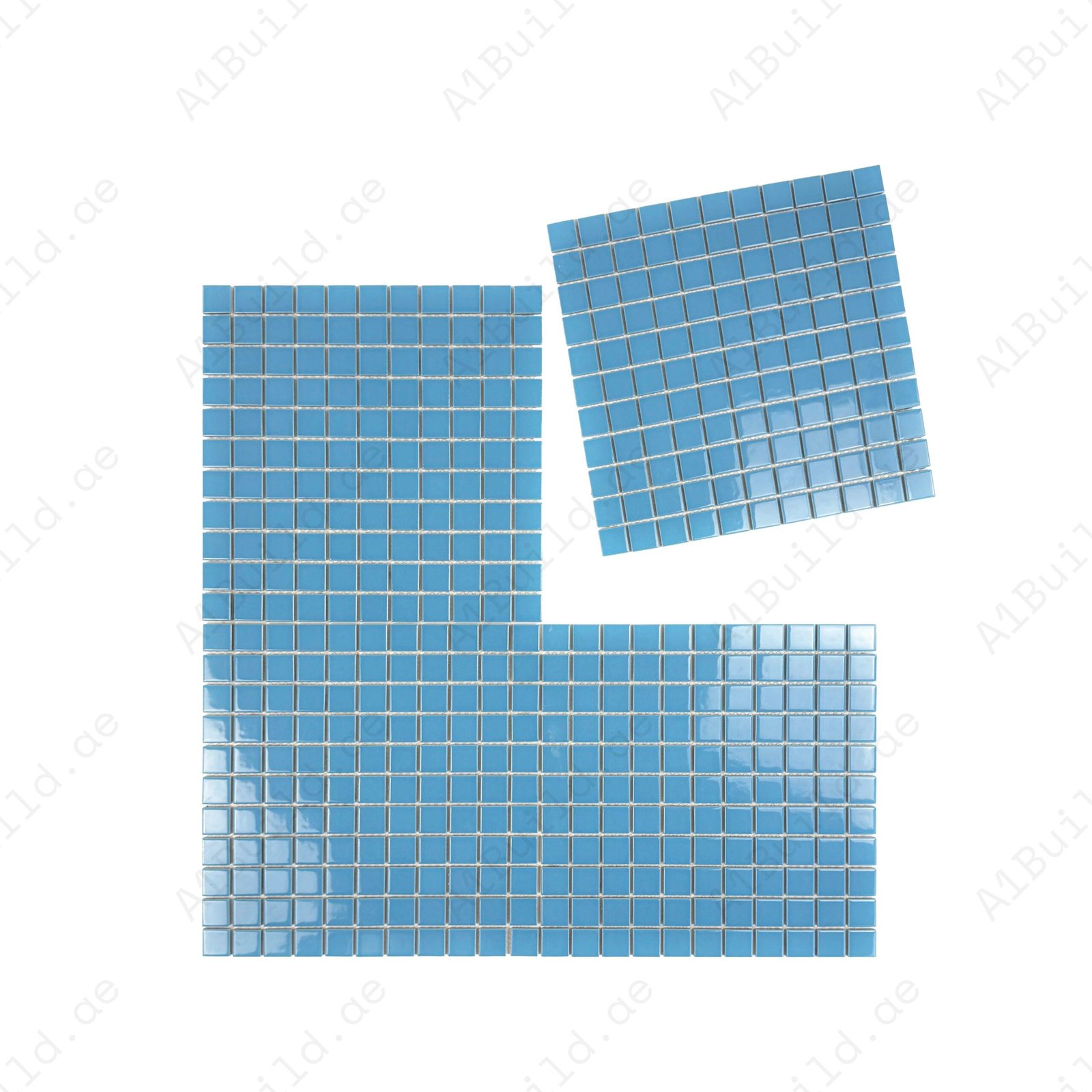 Azure Harmony Light Blue Ordinary Glazed Porcelain Mosaic - Image 2