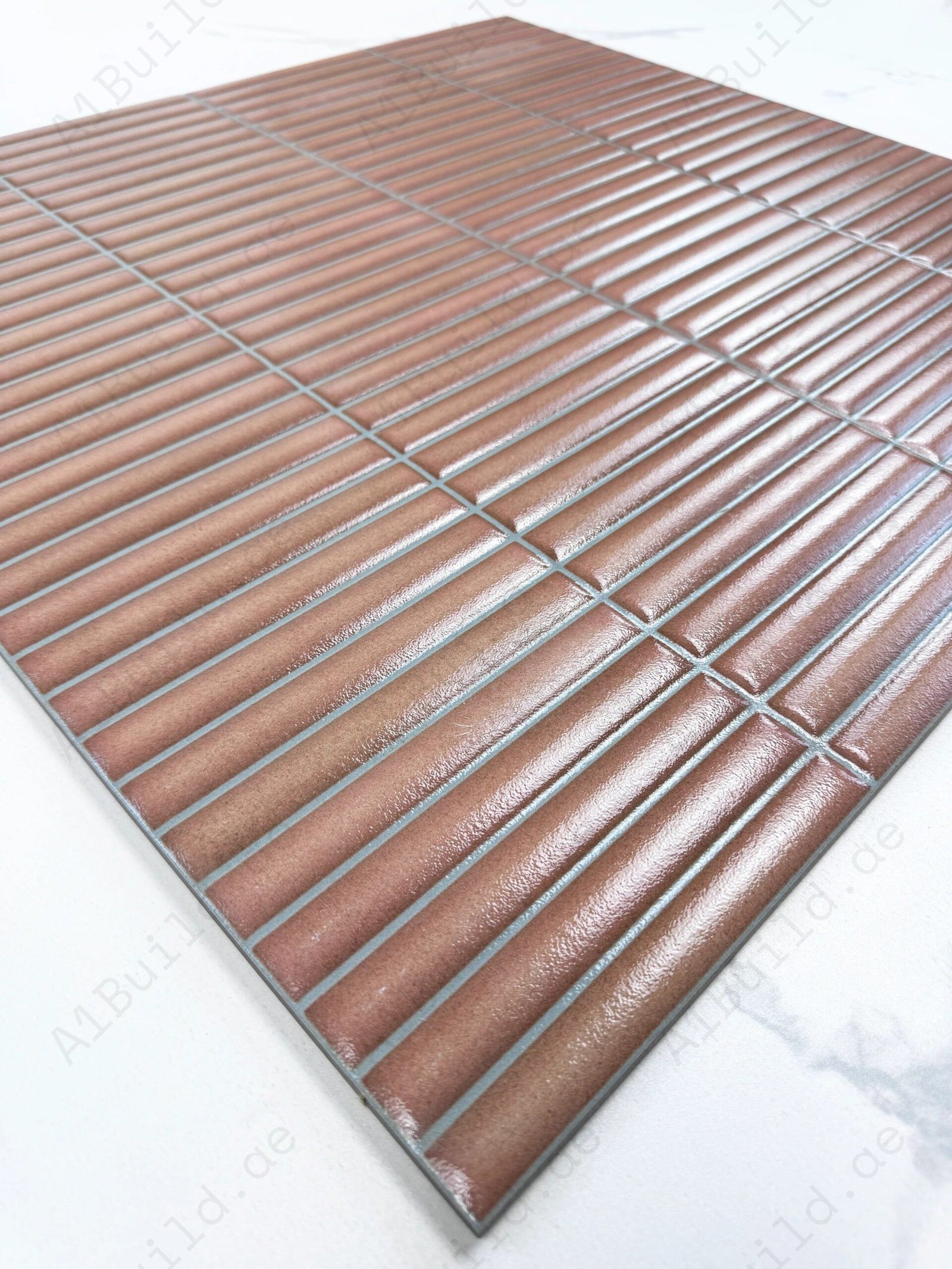 Bright Coral Semimatte Porcelain Tile - Image 2