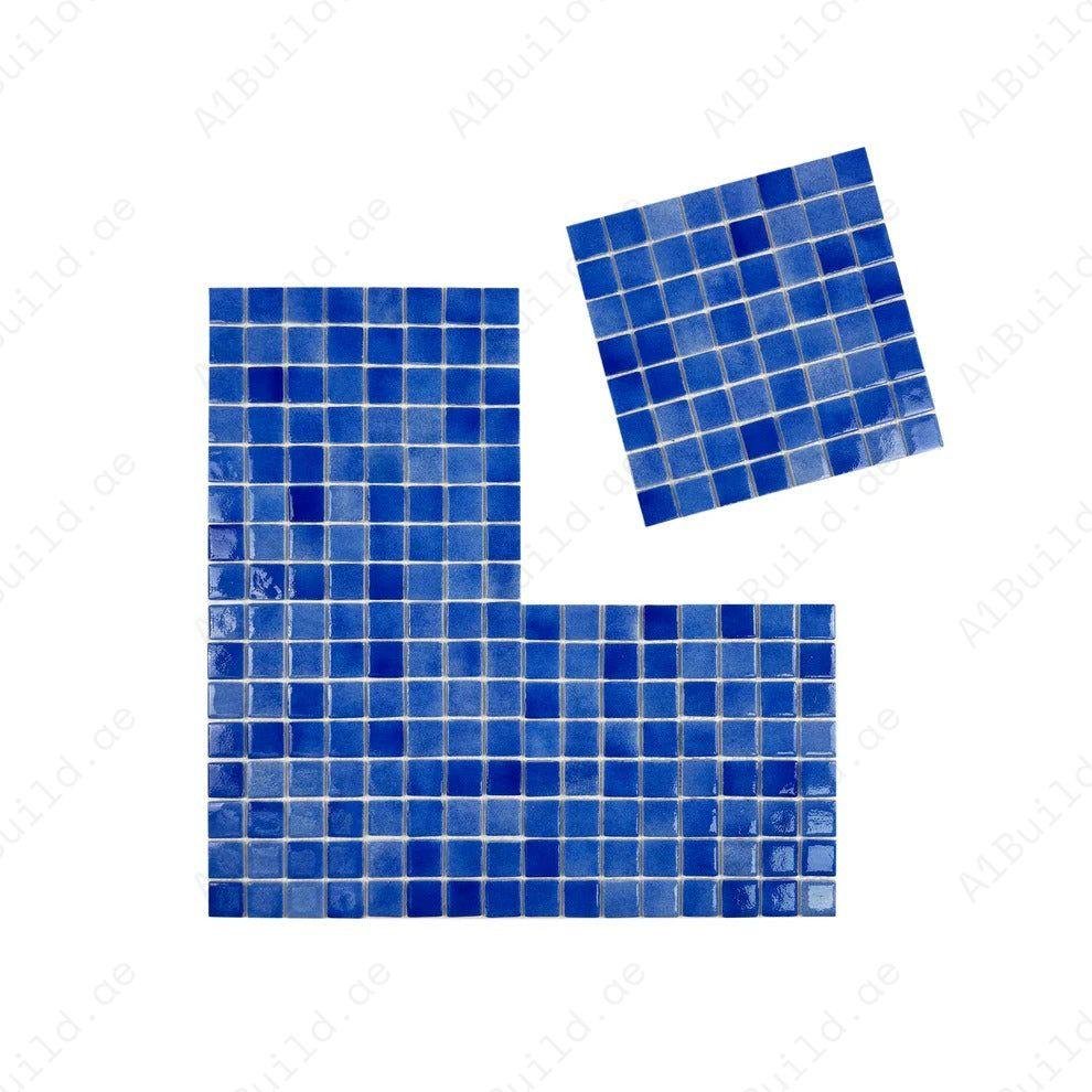 European Mosaic Series Klein Blue Recycled Glass Mosaic - Image 2