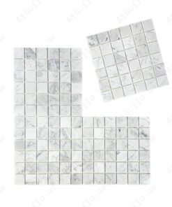 Alternative view of Palace Royale Series Carrara White Polished Square Marble Mosaic