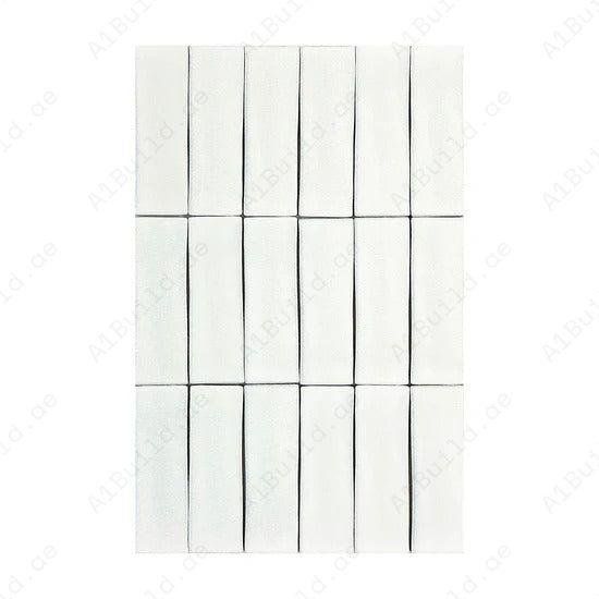 Cream White Glossy Crackle Porcelain Artisanal Tile