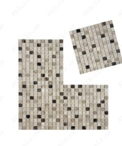 Alternative view of Palace Royale Series Dark Emperador & Light Emperador & Cream Marfil Mixed Polished Random Pattern Square Marble Mosaic
