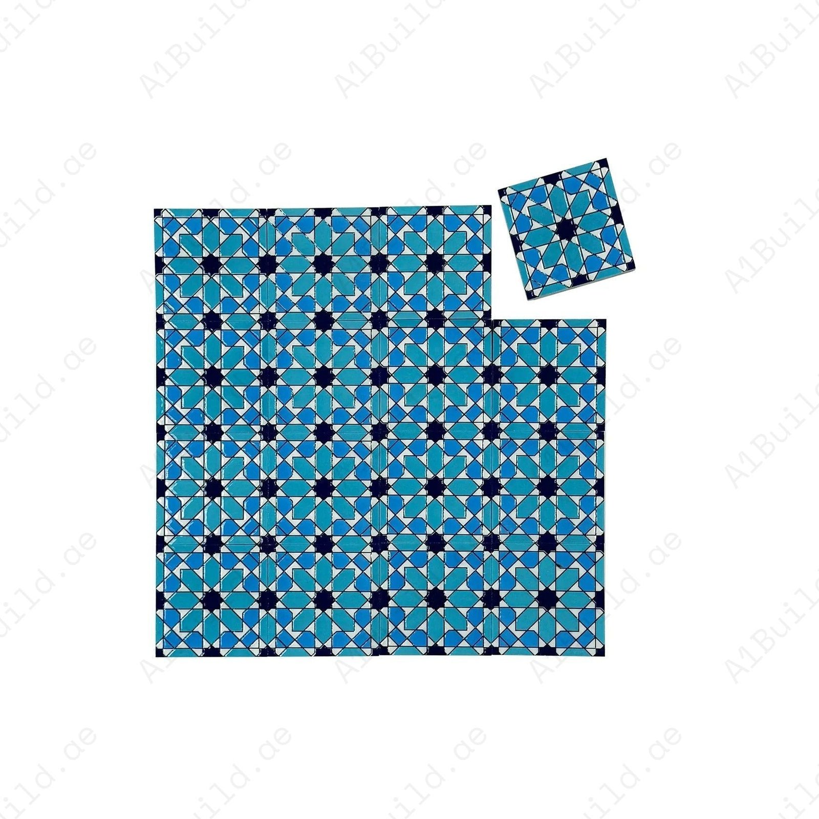 Desert Jewel Moroccan Style Glossy Ceramic Tile Pattern 16 - Image 2