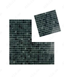 Alternative view of Palace Royale Series Dark Green Polished Square Marble Mosaic