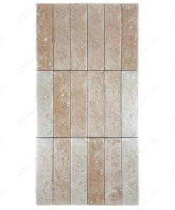 Light Sandy Beige& Creamy Off-White Mixed Semimatte Porcelain Artisanal Tile