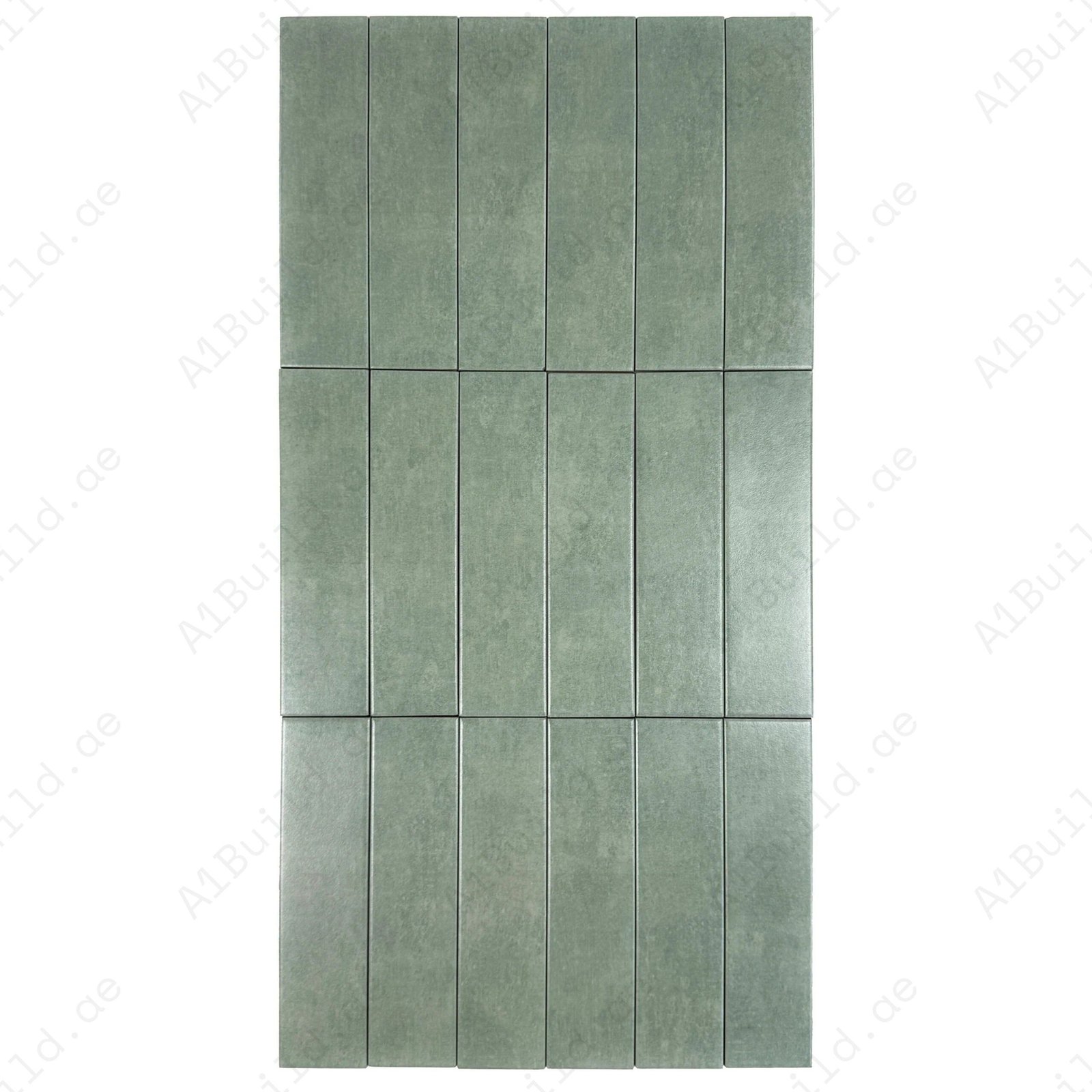 Sea Green Semimatte Porcelain Artisanal Tile