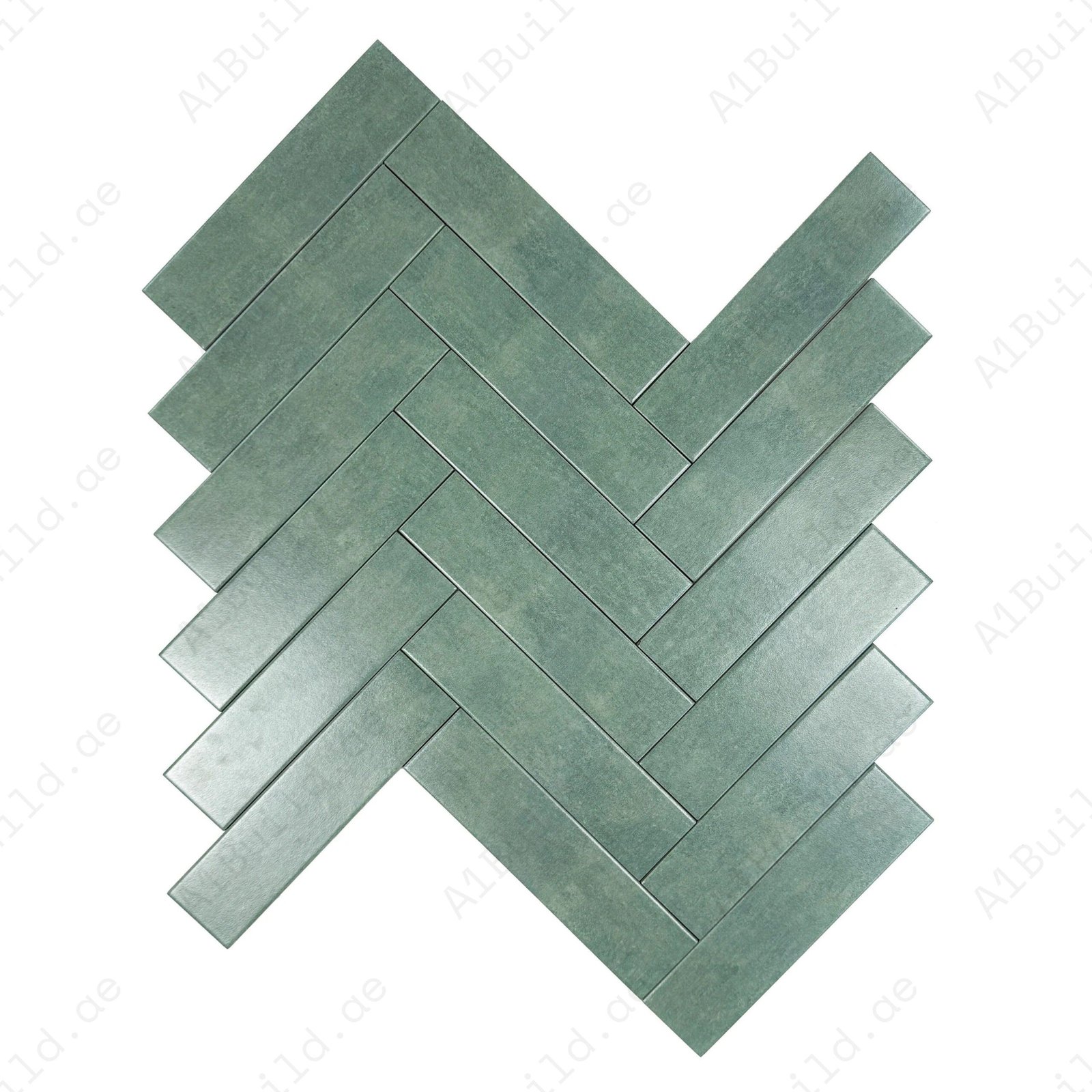 Sea Green Semimatte Porcelain Artisanal Tile - Image 2