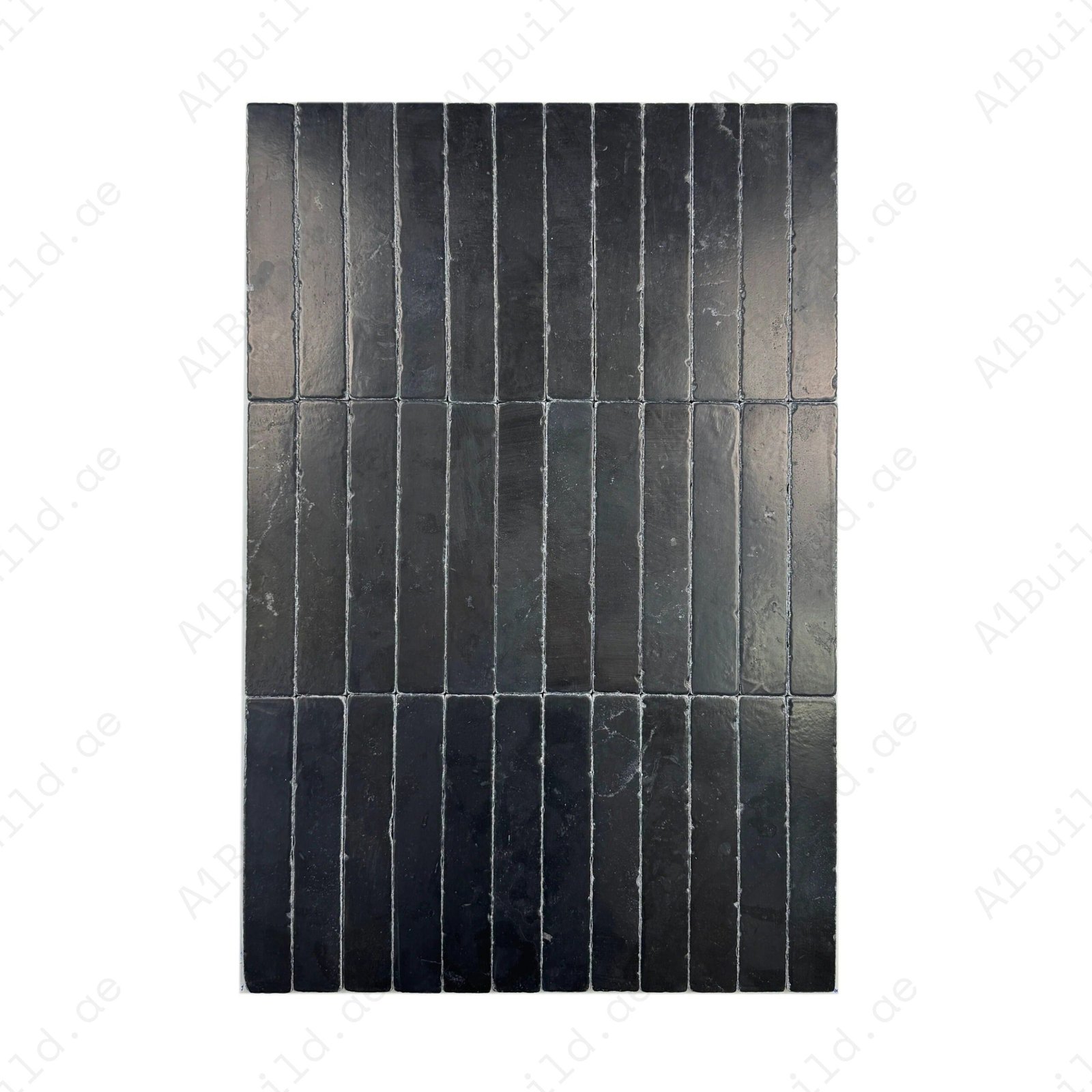 Verona Series Black Limestone Tumble & Brush Surface Marble Tile - Image 2