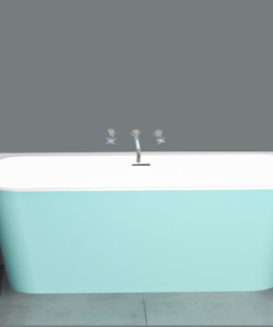 Matt Green and White Acrylic Bathtub