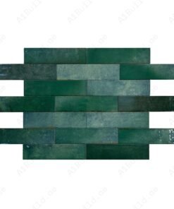 Alternative view of Green Glossy Porcelain Artisanal Tile