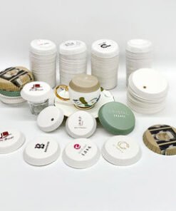 Disposable Paper Cup Lid Cover Custom logo Coffee Tea Paper Cup Lids Eco Friendly Glass Paper Lid for Hotel Restaurant Office