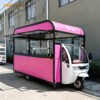 JINLIJING Custom Outdoor Beach Ice Cream Trailer Mobile Food Truck Electric 3 Wheels Tricycle Street Fast Food Cart