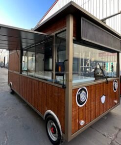 Refrigerated Ice Cream Van Tow Bar Trailer with Full Kitchen for Snack Food Service Energy Efficient Steel Plate Construction