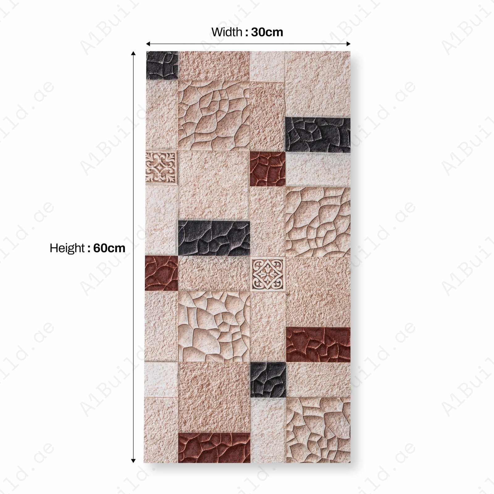 HONDARUS 3D Matt 30x60cm Ceramic Indoor Outdoor Walls Ttile