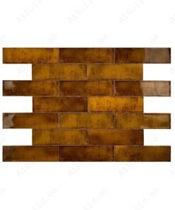 Alternative view of Honey Glossy Glazed Ceramic Artisanal Tile