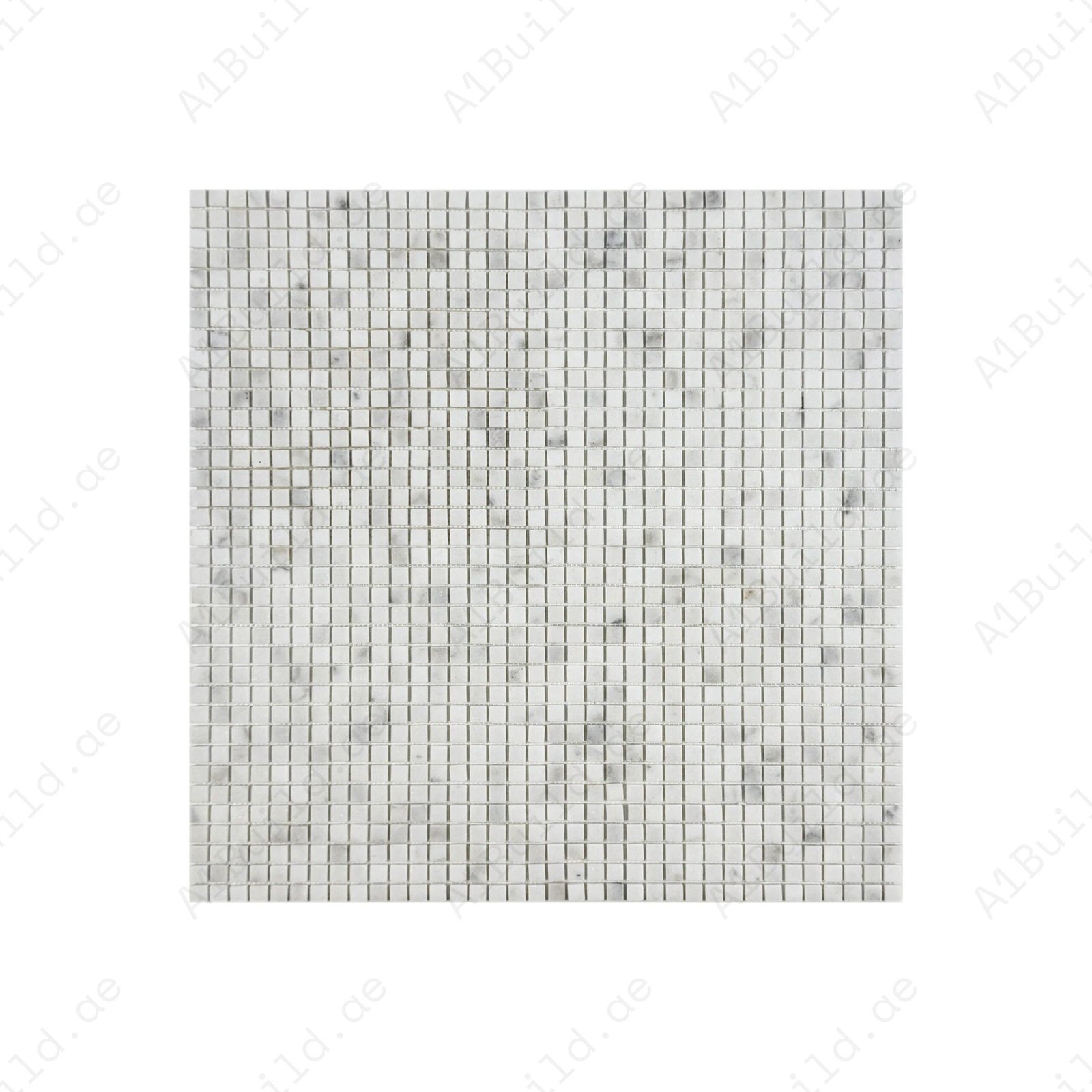 Palace Royale Series Kwong Sal White Honed Square Marble Mosaic
