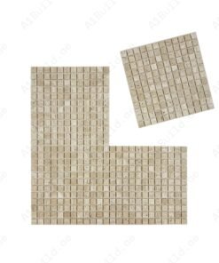 Alternative view of Palace Royale Series Light Beige Honed Square Travertine Marble Mosaic
