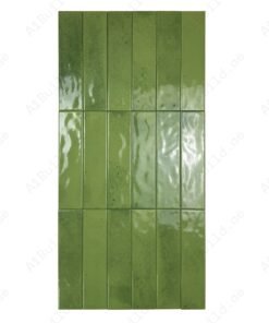 Lustre Vintage Fern Green Glossy Ceramic Artisanal Tile