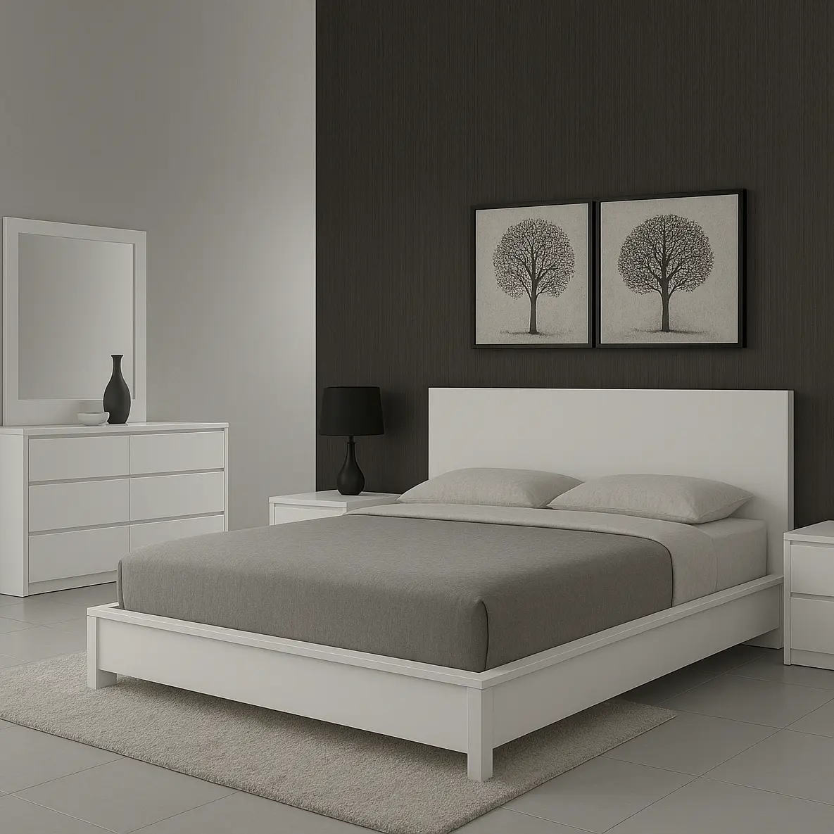 Mirella Snow Modern Bedroom