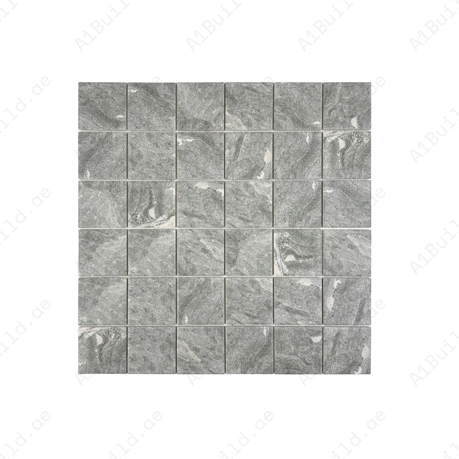 Majestic Naturale Myanmar Grey Stone Pattern Flate Surface Porcelain Mosaic