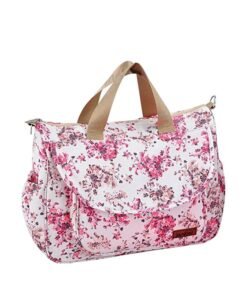 QiaoKai Waterproof Adjustable Strap Large Capacity Flower Printed Baby Diaper Bag