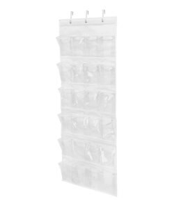 Honey Can Do Over-The-Door Shoe Closet Organizer White/Clear 27.3x27.3x3.8cm