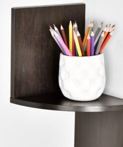 DANUBE HOME Zigzag Corner Shelf, PVC Walnut