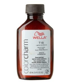 WELLA Color Charm Permament Liquid Hair Dye Toner T18 Lightest Ash Blonde 42ml