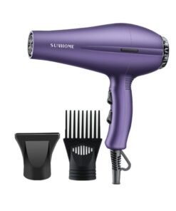 Sunhome 3-Piece Professional Hair Dryer Set ,1800W Purple