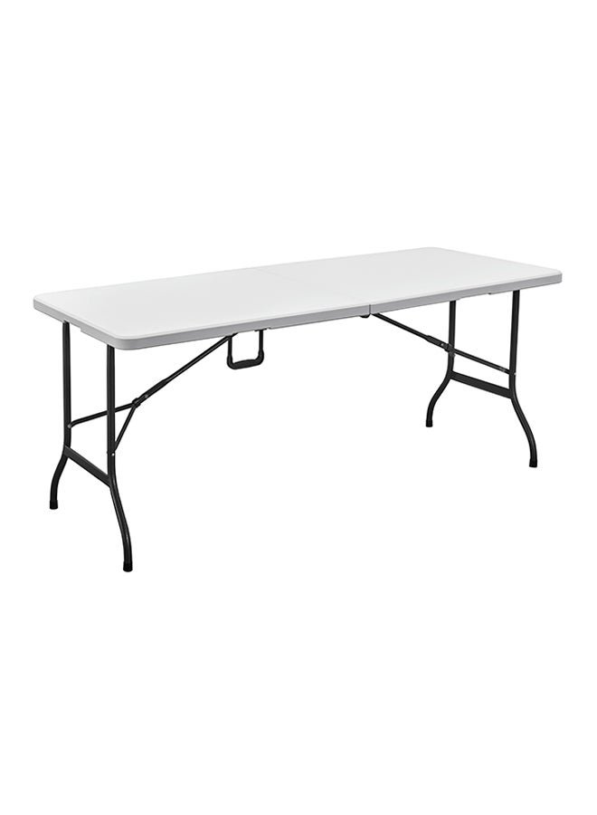 LANNY Foldable Buffet Table White/Black 180x75x70centimeter