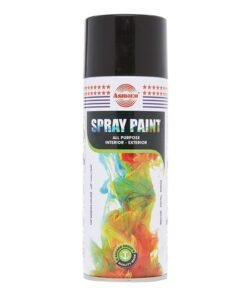 Asmaco Quick Drying Smooth Finish Premium Quality Durable High-Gloss Spray Paint Black 400ml Black 400ml