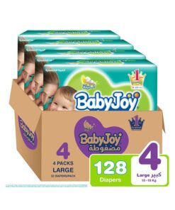 BabyJoy Baby Diapers, Size 4, 10 - 18 Kg, 128 Count (32 x 4) - Large