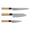 Fissman Set Of 3 Non Stick Katana Knifes Brown/Silver 32.5cm