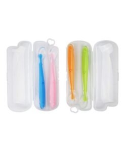 Kirecoo 4-Piece Baby Feeding Training Spoon With Case Set