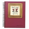 Write It Down Enjoy Your Stay Guest Journal Cranberry