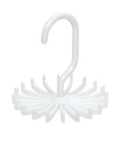 EvriHolder Twirl Tie Rack Organizer Hanger White