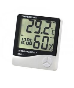 Wall Hanging Digital LCD Thermometer Hygrometer White/Black 10x10.8x2centimeter