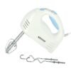 KRYPTON Hand Mixer with 7 Speed Settings – 150W Motor, Includes Whisk & Dough Hook Attachments, Ideal for Mixing Batter, Whipping Cream, Beating Eggs, Kneading Dough 150 W KNHB6043 White/Blue