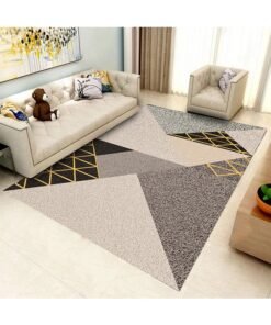 Angel city 3D Geometric Pattern Living Room Carpet Multicolour 40X60cm