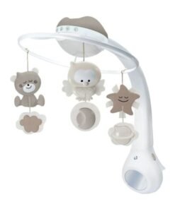 infantino 3-in-1 Musical Cot Mobile with Projector, Sensorial And Motor Skills Development, 0M+