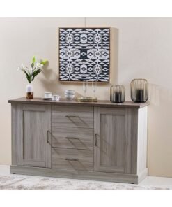 Home Box Angelic 3-Drawer And 2-Door Sideboard White 155 x 85 x 45cm