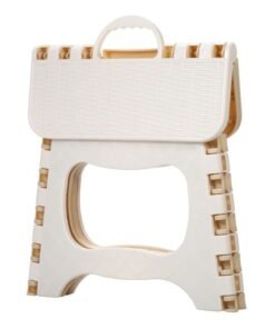 Alternative view of Portable Plastic Folding  Stool Beige/White