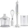 KENWOOD Hand Blender, 0.5L Chopper, 0.5L Beaker, Turbo Function, Whisk, Triblade Technology, HDP104WG White/Clear