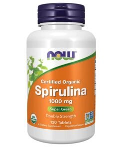 Now Foods Certified Organic Spirulina Double Strength 1000mg - 120 Tablets