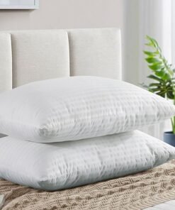REGAL IN HOUSE 2- Piece Of Comfortable Strip Hotel Pillow Microfiber White 90x50cm