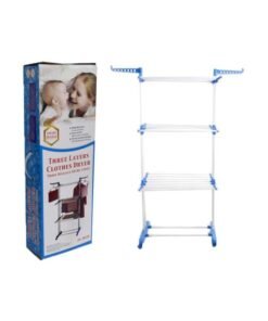 Three Layer Cloth Dryer Rack Blue/White L