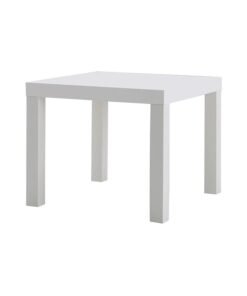 Multi-Use Side Table Organizer White 55x45x55cm