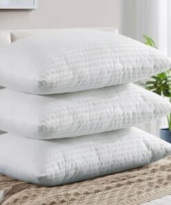 REGAL IN HOUSE 3- Piece Of Comfortable Strip Hotel Pillow Microfiber White 75x50cm